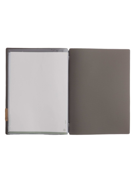OUTLET - Porta menu 23,2x31,8 cm (A4) etichetta PATCH "menu" 2 buste JUTA GRIGIO 1