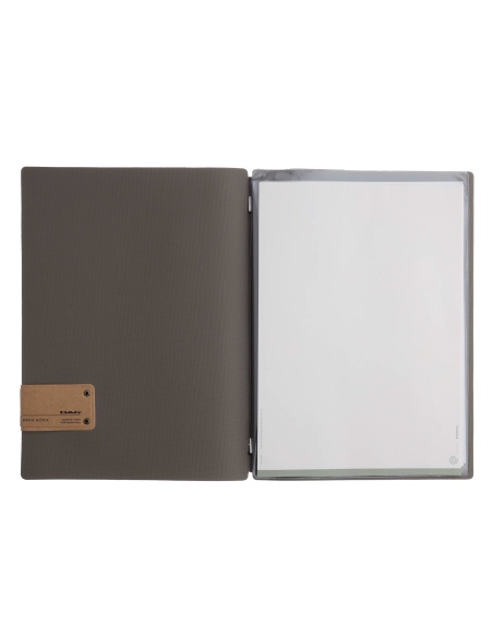 OUTLET - Porta menu 23,2x31,8 cm (A4) etichetta PATCH "menu" 2 buste JUTA GRIGIO 2