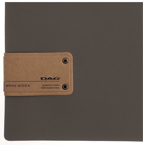 OUTLET - Porta menu 23,2x31,8 cm (A4) etichetta PATCH "menu" 2 buste JUTA GRIGIO 2