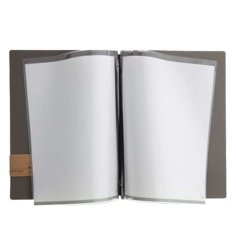 OUTLET - Porta menu 23,2x31,8 cm (A4) etichetta PATCH "menu" 2 buste JUTA GRIGIO 2