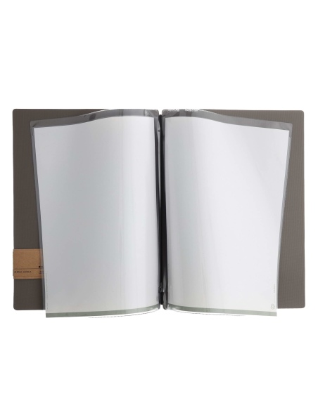 OUTLET - Porta menu 23,2x31,8 cm (A4) etichetta PATCH "menu" 2 buste JUTA GRIGIO 2