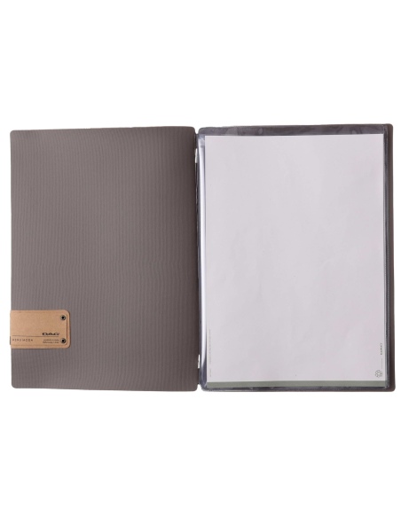 OUTLET - Porta menu 23,2x31,8 cm (A4) etichetta PATCH "menu" 2 buste JUTA GRIGIO 3