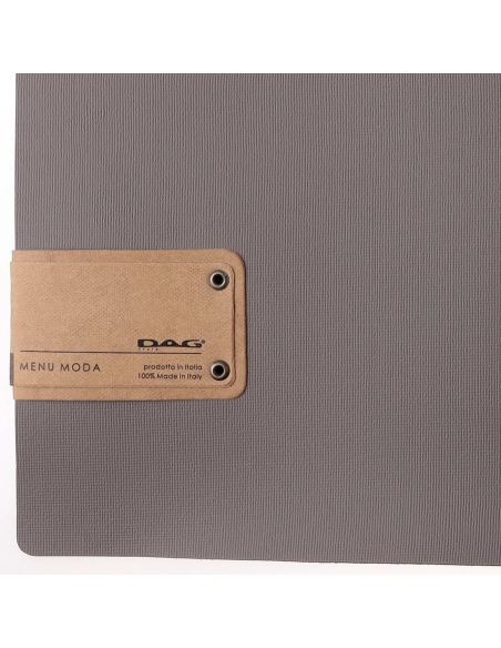 OUTLET - Porta menu 23,2x31,8 cm (A4) etichetta PATCH "menu" 2 buste JUTA GRIGIO 3