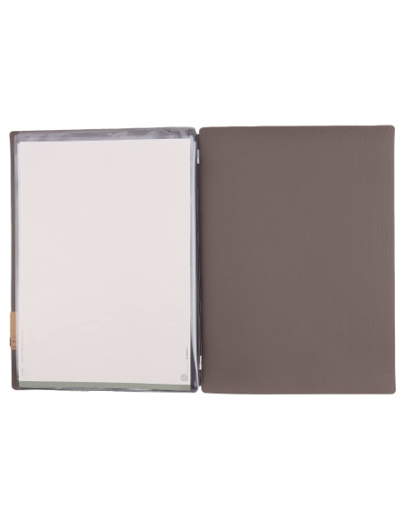 OUTLET - Porta menu 23,2x31,8 cm (A4) etichetta PATCH "menu" 2 buste JUTA GRIGIO 3