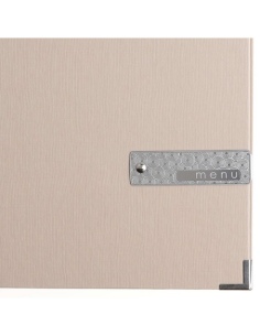 OUTLET - Porta menu A4 etichetta METAL "menu" 2 buste MILANO CREMA 2