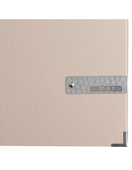OUTLET - Porta menu A4 etichetta METAL "menu" 2 buste MILANO CREMA