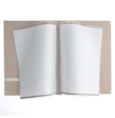 OUTLET - Porta menu A4 etichetta METAL "menu" 2 buste MILANO CREMA