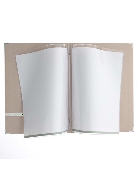 OUTLET - Porta menu A4 etichetta METAL "menu" 2 buste MILANO CREMA