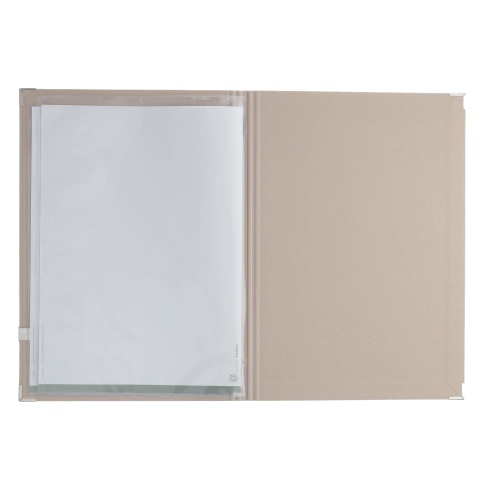 OUTLET - Porta menu A4 etichetta METAL "menu" 2 buste MILANO CREMA