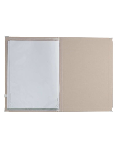 OUTLET - Porta menu A4 etichetta METAL "menu" 2 buste MILANO CREMA