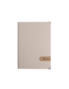 OUTLET - Porta menu A4 etichetta PATCH "menu" 2 buste MILANO CREMA