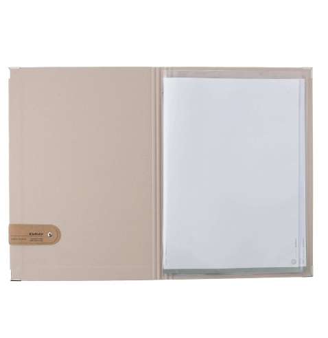 OUTLET - Porta menu A4 etichetta PATCH "menu" 2 buste MILANO CREMA