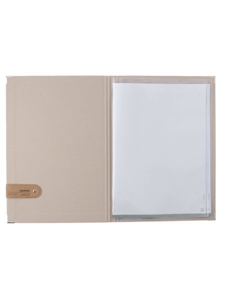 OUTLET - Porta menu A4 etichetta PATCH "menu" 2 buste MILANO CREMA