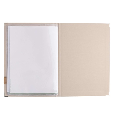 OUTLET - Porta menu A4 etichetta PATCH "menu" 2 buste MILANO CREMA