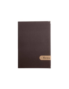 OUTLET - Porta menu A4 etichetta PATCH "menu" 2 buste MILANO CACAO