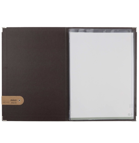 OUTLET - Porta menu A4 etichetta PATCH "menu" 2 buste MILANO CACAO