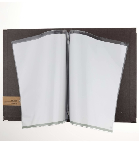 OUTLET - Porta menu A4 etichetta PATCH "menu" 2 buste MILANO CACAO