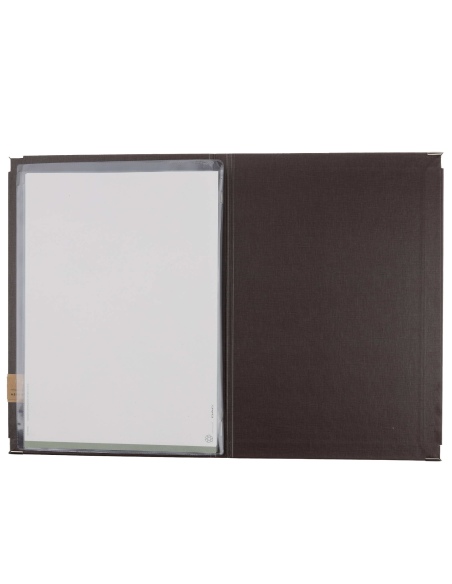 OUTLET - Porta menu A4 etichetta PATCH "menu" 2 buste MILANO CACAO