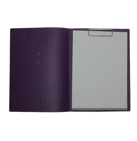 OUTLET - Cartelletta in vera pelle rigenerata - formato A4 - colore VIOLA KROKO