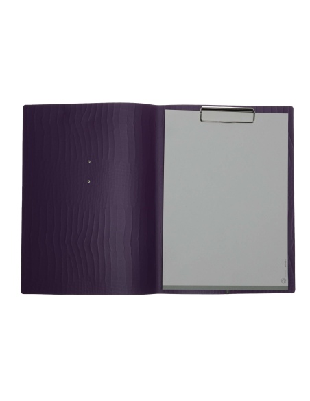 OUTLET - Cartelletta in vera pelle rigenerata - formato A4 - colore VIOLA KROKO