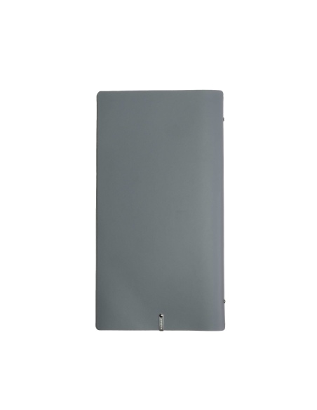 OUTLET - Porta menu in vera pelle rigenerata - formato 17,4x31,8 cm (4RE) - colore grigio - 2 buste