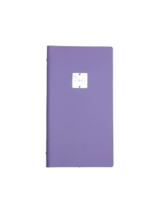 OUTLET - Porta menu in vera pelle rigenerata - formato 17,4x31,8 cm (4RE) - colore lilla - 2 buste