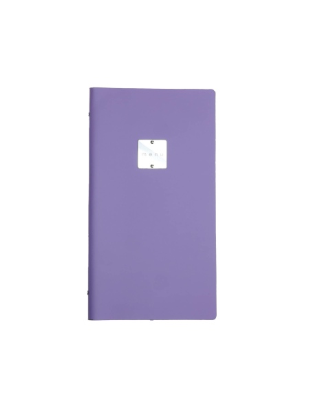 OUTLET - Porta menu in vera pelle rigenerata - formato 17,4x31,8 cm (4RE) - colore lilla - 2 buste