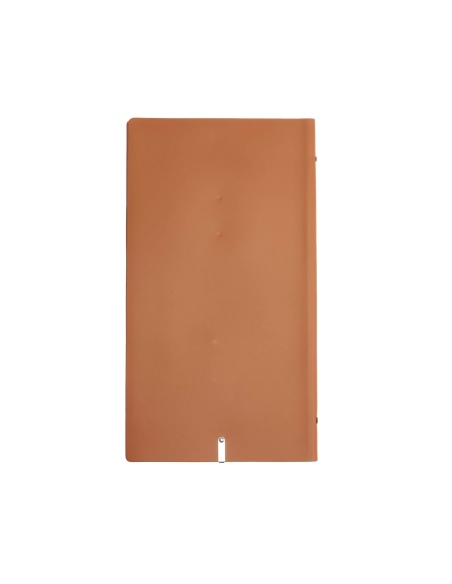 OUTLET - Porta menu in vera pelle rigenerata - formato 17,4x31,8 cm (4RE) - colore arancio - 2 buste - etichetta vini
