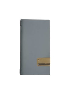 OUTLET - Porta menu in vera pelle rigenerata - formato 17,4x31,8 cm (4RE) - colore grigio - 2 buste