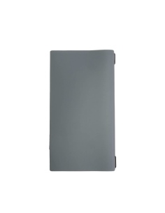 OUTLET - Porta menu in vera pelle rigenerata - formato 17,4x31,8 cm (4RE) - colore grigio - 2 buste 2