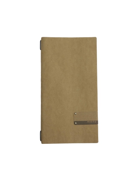 OUTLET - Porta menu in fibra di cellulosa - formato 17,4x31,8 cm (4RE) - colore naturale - 2 buste