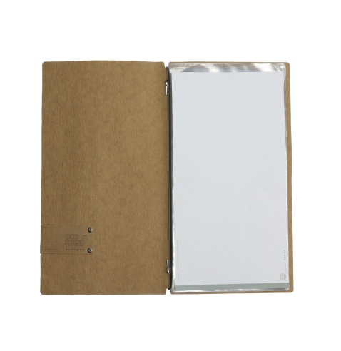OUTLET - Porta menu in fibra di cellulosa - formato 17,4x31,8 cm (4RE) - colore naturale - 2 buste