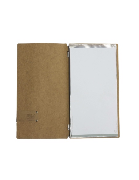 OUTLET - Porta menu in fibra di cellulosa - formato 17,4x31,8 cm (4RE) - colore naturale - 2 buste