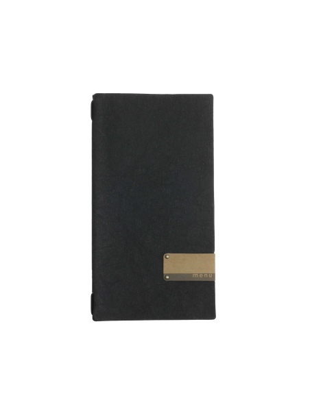 OUTLET - Porta menu in fibra di cellulosa - formato 17,4x31,8 cm (4RE) - colore nero - 2 buste