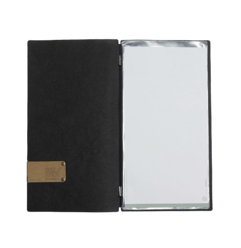 OUTLET - Porta menu in fibra di cellulosa - formato 17,4x31,8 cm (4RE) - colore nero - 2 buste
