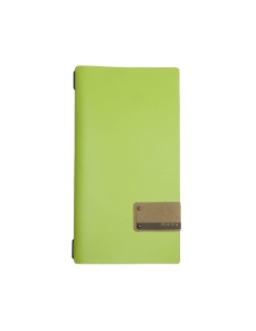 OUTLET - Porta menu in vera pelle rigenerata - formato 17,4x31,8 cm (4RE) - colore verde - 2 buste