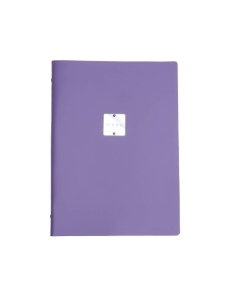 OUTLET - Porta menu in vera pelle rigenerata - formato 23,2x31,8 cm (A4) - colore lilla - 2 buste