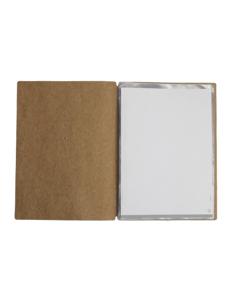 OUTLET - Porta menu in fibra di cellulosa - formato 23,2x31,8 cm (A4) - colore naturale - 2 buste