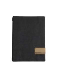 OUTLET - Porta menu in fibra di cellulosa - formato 23,2x31,8 cm (A4) - colore nero - 2 buste