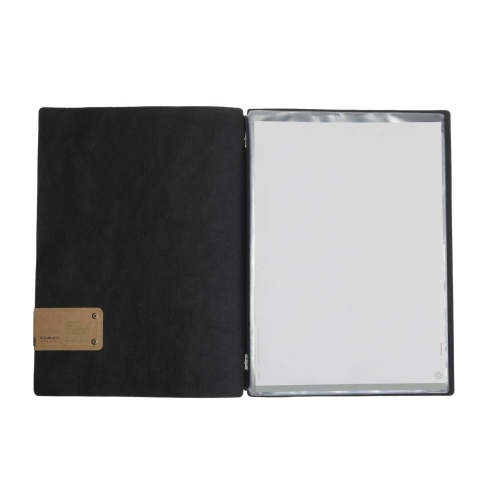 OUTLET - Porta menu in fibra di cellulosa - formato 23,2x31,8 cm (A4) - colore nero - 2 buste