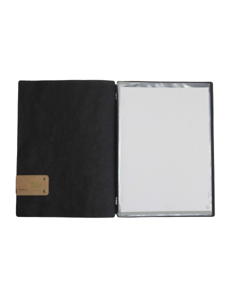 OUTLET - Porta menu in fibra di cellulosa - formato 23,2x31,8 cm (A4) - colore nero - 2 buste