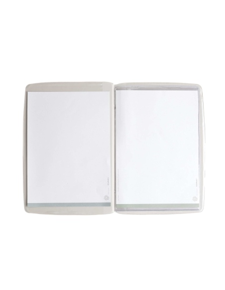 OUTLET - Porta menu in PVC termosaldato - formato GOLFO - colore tortora - 6+2 buste - scritta vini