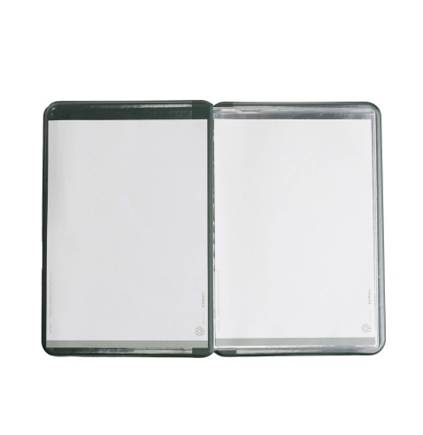 OUTLET - Porta menu in PVC termosaldato - formato GOLFO - colore verde - scritta vini