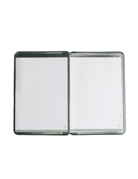 OUTLET - Porta menu in PVC termosaldato - formato GOLFO - colore verde - scritta vini