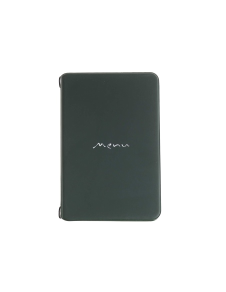 OUTLET - Porta menu in PVC termosaldato - formato GOLFO - colore verde scuro - 6+2 buste