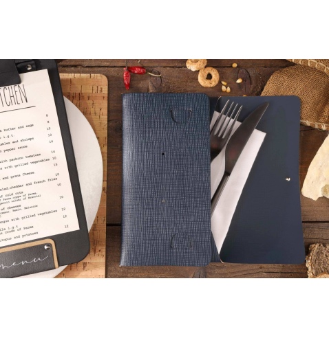 CLUTCH L astuccio CHEF BLU