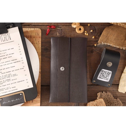 CLUTCH L astuccio CHEF MARRONE