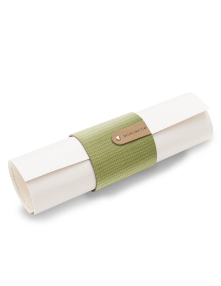 BELT L porta tovagliolo conf. 4 pz. etichetta PATCH "personalizzata" (minimo 18 pezzi) conf. 4 pz. CHEF SALVIA