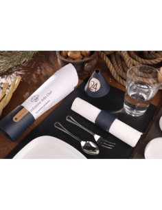 BELT L porta tovagliolo conf. 4 pz. etichetta PATCH "personalizzata" (minimo 18 pezzi) conf. 4 pz. CHEF BLU 2