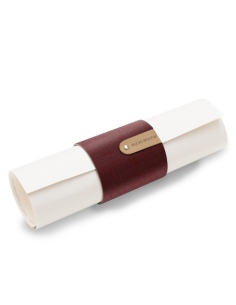 BELT L porta tovagliolo conf. 4 pz. etichetta PATCH "personalizzata" (minimo 18 pezzi) conf. 4 pz. CHEF BORDEAUX